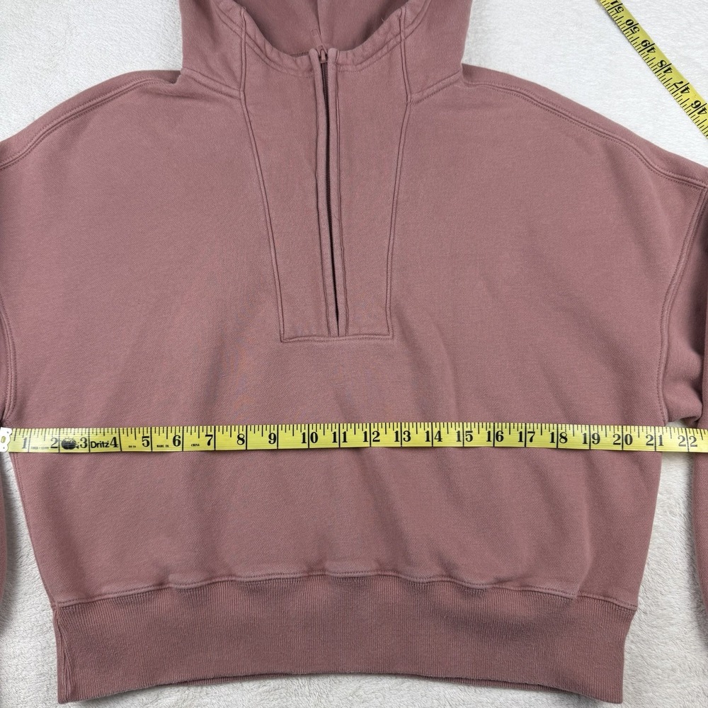 Abercrombie and Fitch Soft A&F Sunday Half-zip Hoodie Pinkish Women's Size M - Picture 12 of 14